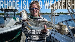 Fishing For Weakfish with Homemade Lures and Tagging a Striped Bass in RI