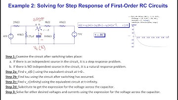 Example 2 - Solving for Step Response of an RC Circuit
