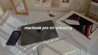unboxing my new macbook pro 🍎 M1 Pro Chip, 14&quot; with 512gb ✨ accessories, comparison, setup 🤍