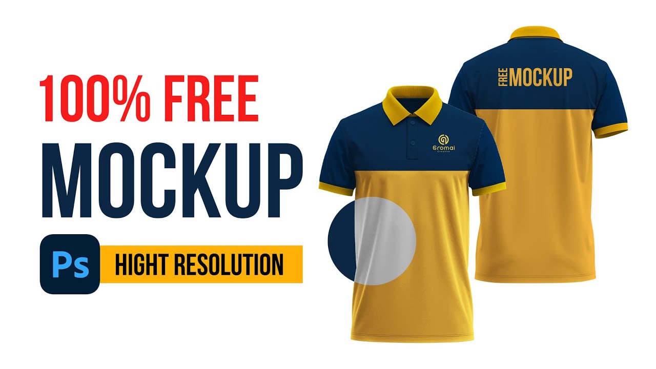 100% Free) Front & Back Polo Shirt Mockup (High Resolution) - Youtube