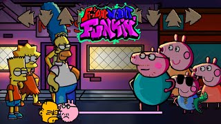 Friday Night Funkin&#39; - THE SIMPSON FAMILY VS THE PEPPA PIG FAMILY [The Simpsons vs Peppa Pig]FNF MOD