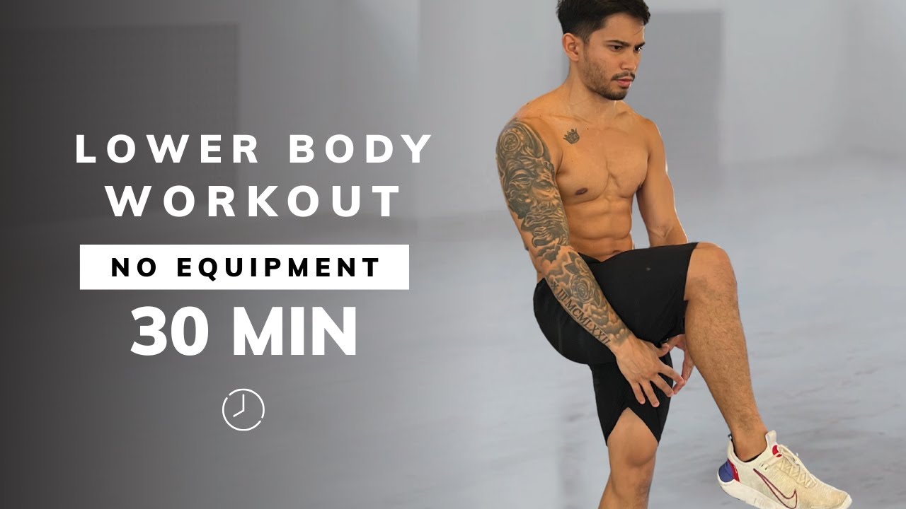 30 Min LEGS & GLUTES - Killer Leg Workout, Lower Body HIIT, At Home ...