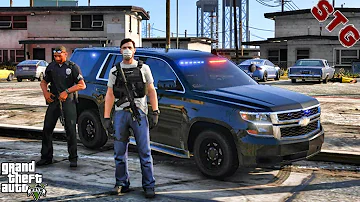 UNMARKED TAHOE| GANG UNIT PATROL!!!| #146 (GTA 5 REAL LIFE PC POLICE MOD)