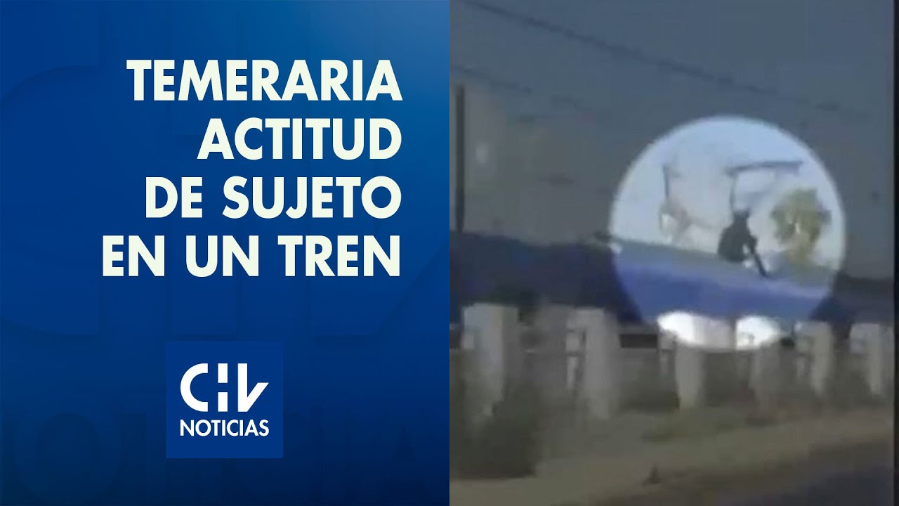 Video revela la temeraria actitud del sujeto que viajó sobre el techo de un tren de Merval
