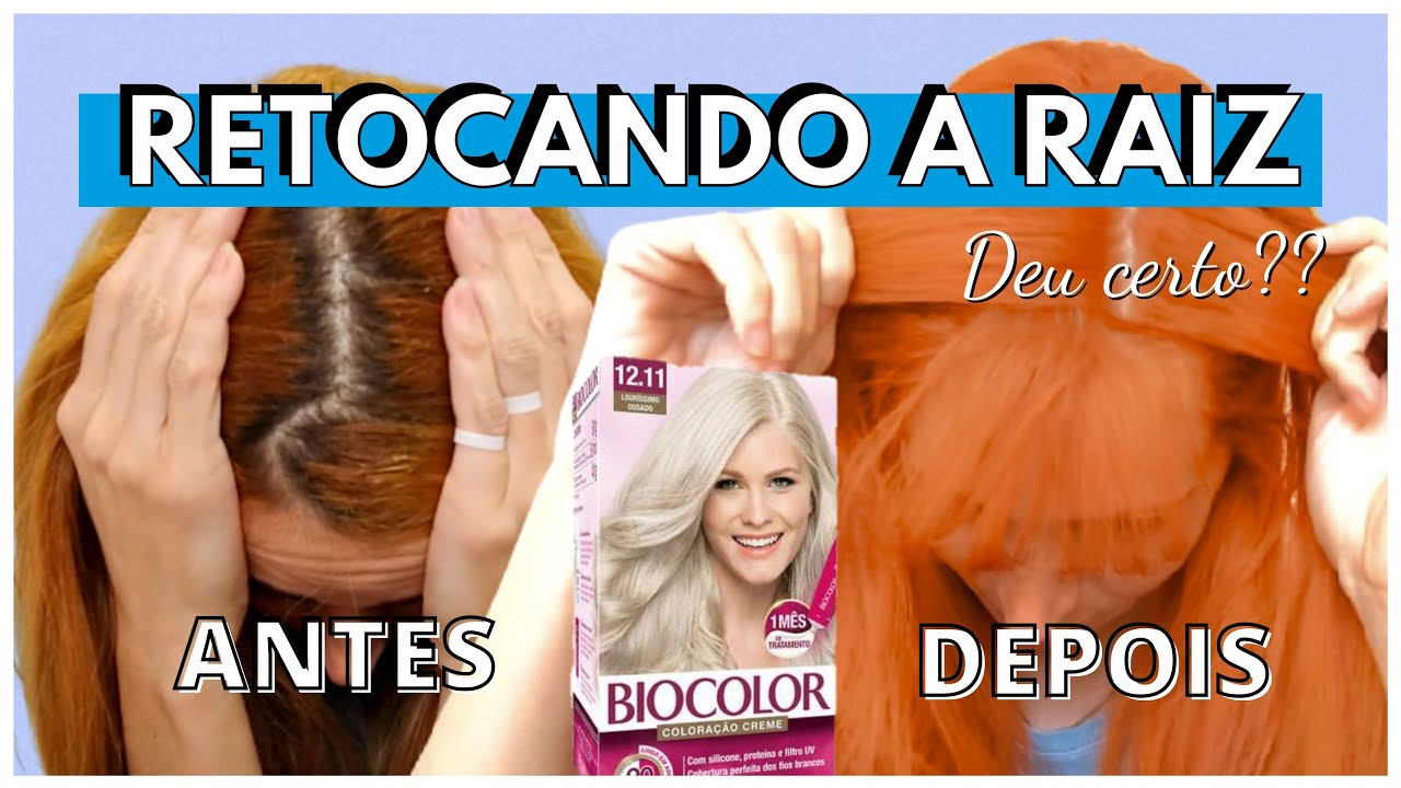 COMO RETOCAR CABELO DESCOLORIDO | Retocando a raiz em casa sozinha ...