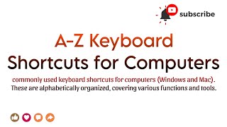 A-Z Keyboard Shortcuts for Computers|shortcut keys #shortcuts #computer #key screenshot 2