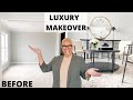 EXTREME Luxury Room Makeover ON A BUDGET! | Restoration Hardware & CB2 Inspired Living Room!