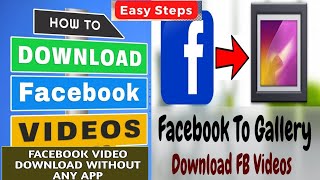 How to download Facebook Video without app/ Without any Software or Apps/ Facebook videos in Gallery screenshot 4