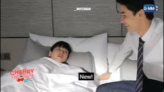 Newwie slept while filming a scene 😂❤️.    Behind the scene of cherry magic set🌈