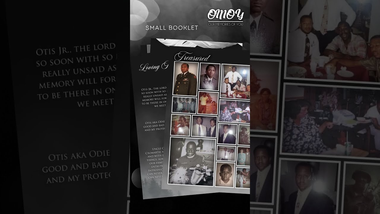 Otis W. Cromartie Jr. Funeral Program Design - Small Booklet