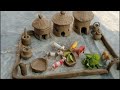 100 Days Building  A Modren underground  Hut with a grass roof and village house ,kitchen set ,