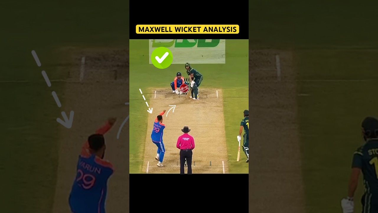 Анализ матча Гленн Максвелл Уикет против Варуна Чакраварти — Австралия против Индии, 4-е место, T...