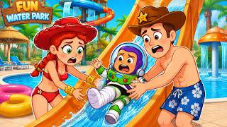 Baby BUZZ Has an ACCIDENT at the WATER PARK in ROBLOX🏊‍♂️💦 TOY STORY 5