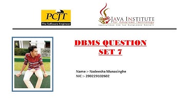 DBMS Question Set 7