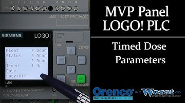 Orenco MVP Panel Logo PLC Timed Dose Parameters