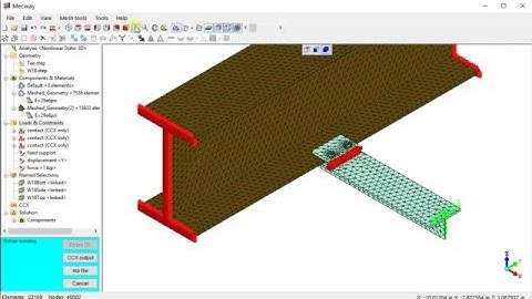 Mecway FEA Beam Clip Contact Test CCX 01-30-16