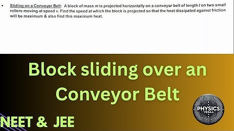 Horizontal Projection of Block on a Conveyor belt For maximum Heat dissipation due to Friction 