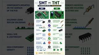 SMT THT Surface mount technology Through hole technology #smd #smt