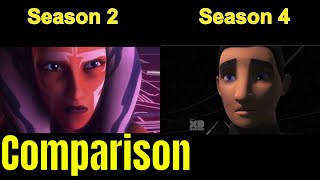 Ahsoka's Death And Resurrection Side By Side!