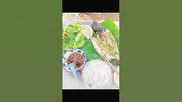 Cá lóc nướng rơm chấm mắm me cùng e mha #food #comquemientay #huongviquehuong #monngon
