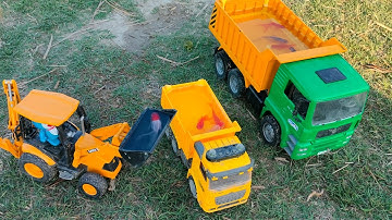 JCB 5cx Loading Coloured fish 🐠🐟 Tipper Truck And Tata Truck | #toys_kids #viral #colouredfish
