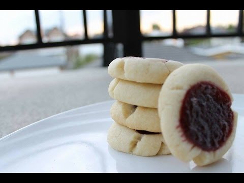 Raspberry Shortbread Thumbprint Cookies - JessBakeIt - Episode 2