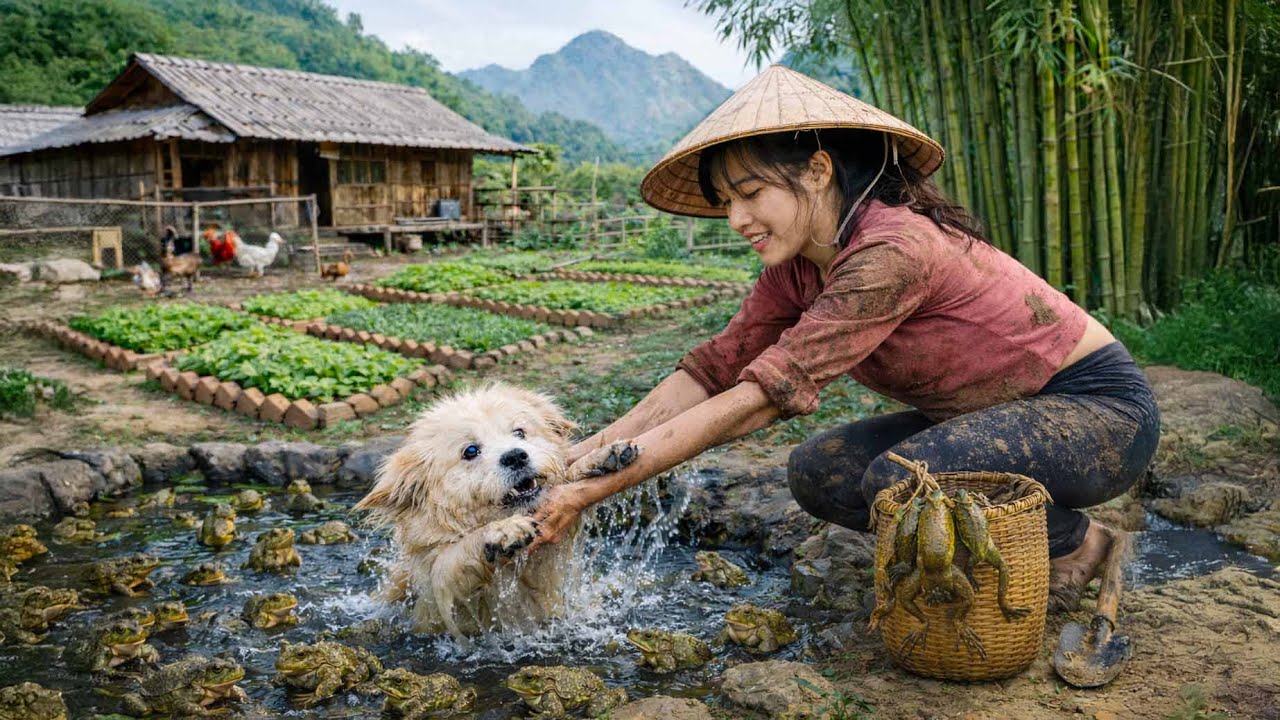 Kind CEO Rescues a Lost Dog While Harvesting 1000+ Giant Frogs | Real Country Life