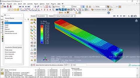 Change background color| measure distance| xy data export| contourplot format| - ABAQUS Tutorial