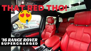 RED INTERIOR RANGE ROVER - 2016 Supercharged SUV