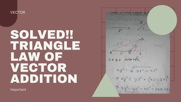 ভেক্টর যোগের ত্রিভুজ সূত্র || Triangle law of vector addition