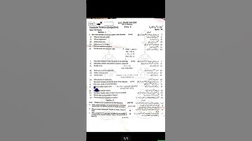 BISE Rawalpindi 10 class Computer Group 2 paper today 07 march 2025 #biserwp #rwpboard #pastpapers