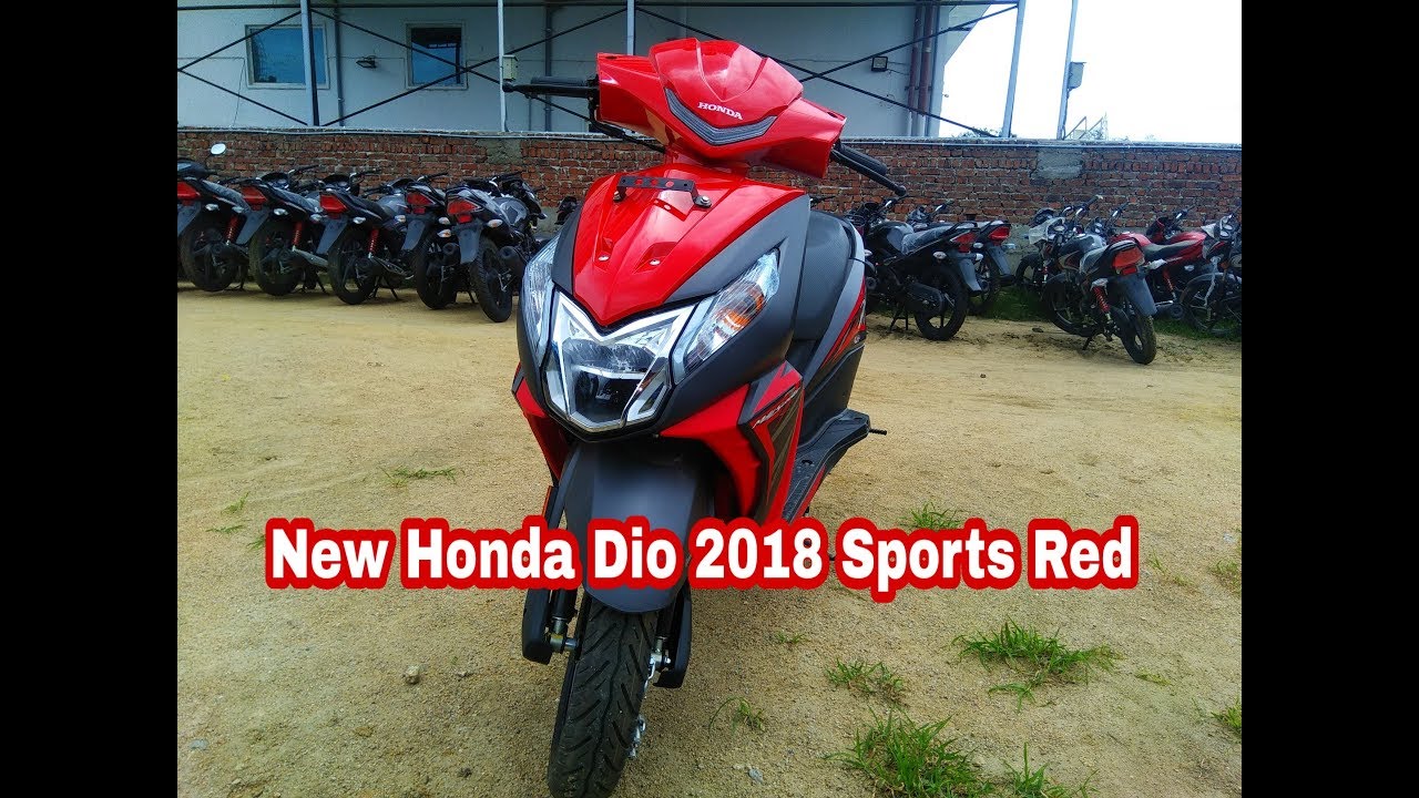 New 2018 Honda Dio Sports Red color Walkaround review in Hindi ...