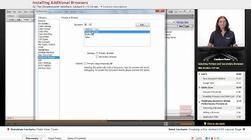 "Installing Additional Browsers" | Adobe Dreamweaver CC with Educator.com
