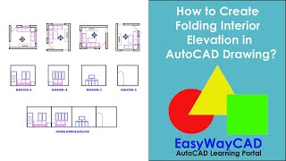 How to create Folding Interior Elevation in AutoCAD Drawing