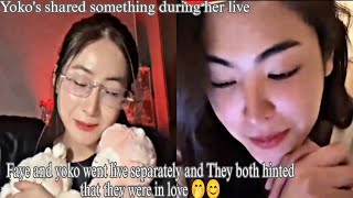 {Fayeyoko} Went live separately and They both hinted that they were in love 🤭😊