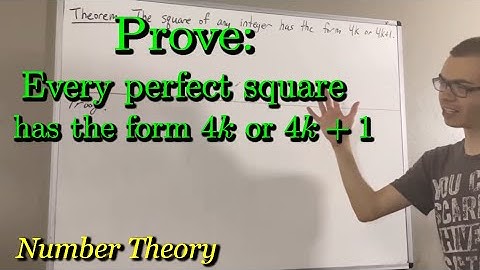 Prove that the square of any integer has the form 4k or 4k+1 (ILIEKMATHPHYSICS)