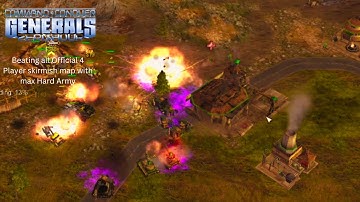 Beating all ZH Official Map with max Hard Army part 3