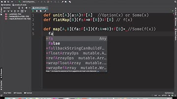 Monad - Implement map with flatmap and unit in IDEA. Solution