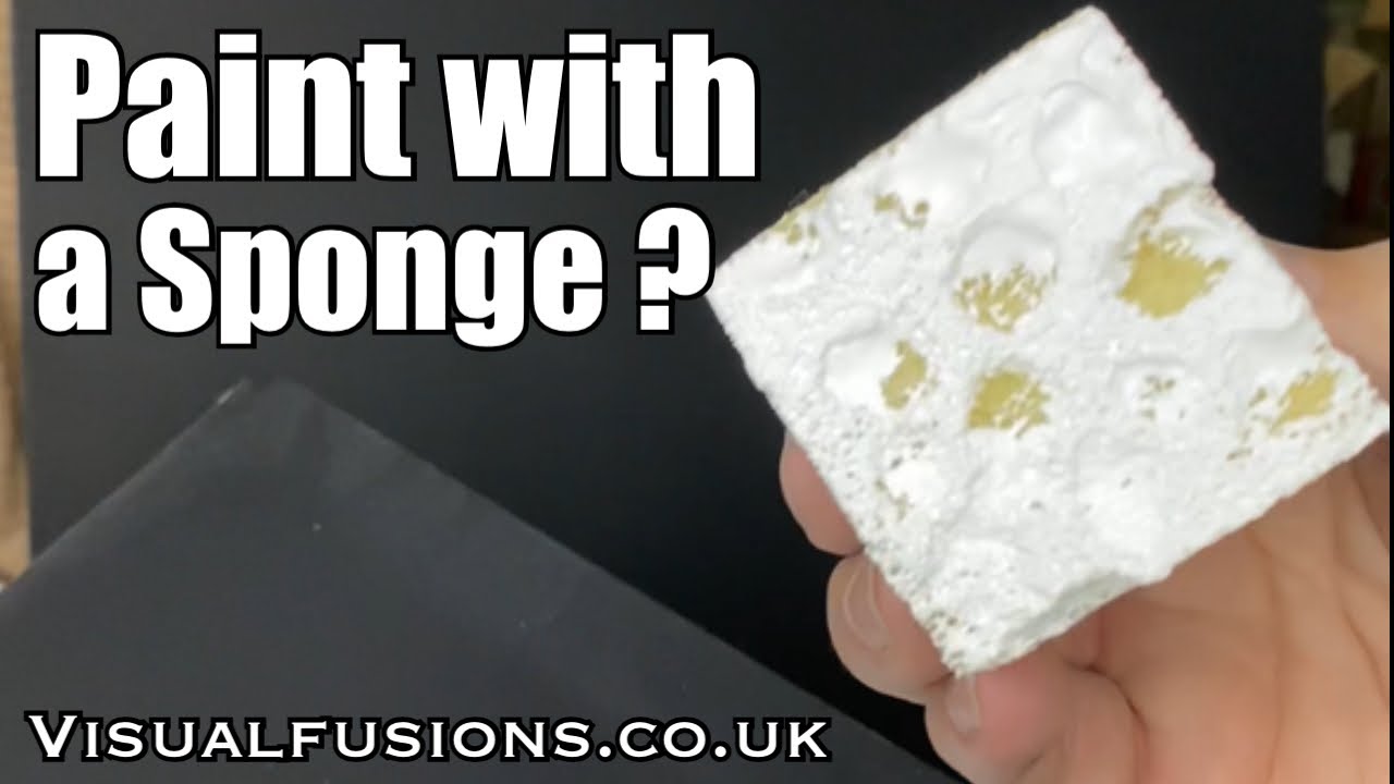 Can you really PAINT with a SPONGE ? PART 1 Bluebell Woods Tutorial Oil ...