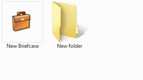 HOW TO CREATE A NEW FOLDER AND BRIEFCASE