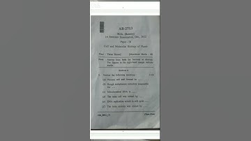 msc botany first semester bilaspur University questions paper 2022