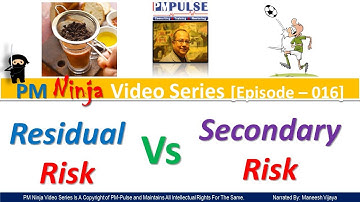 016 - PM Ninja - Residual Risk Vs Secondary Risk [And Understand it Practically]
