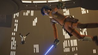 Star Wars Rebels - Ezra & Chopper sabotage Interdictor's Gravity Well Projectors [1080p]