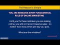 Video 1 (The Biggest Marketing Midtakes Driving Customers/Clients away from your online business.