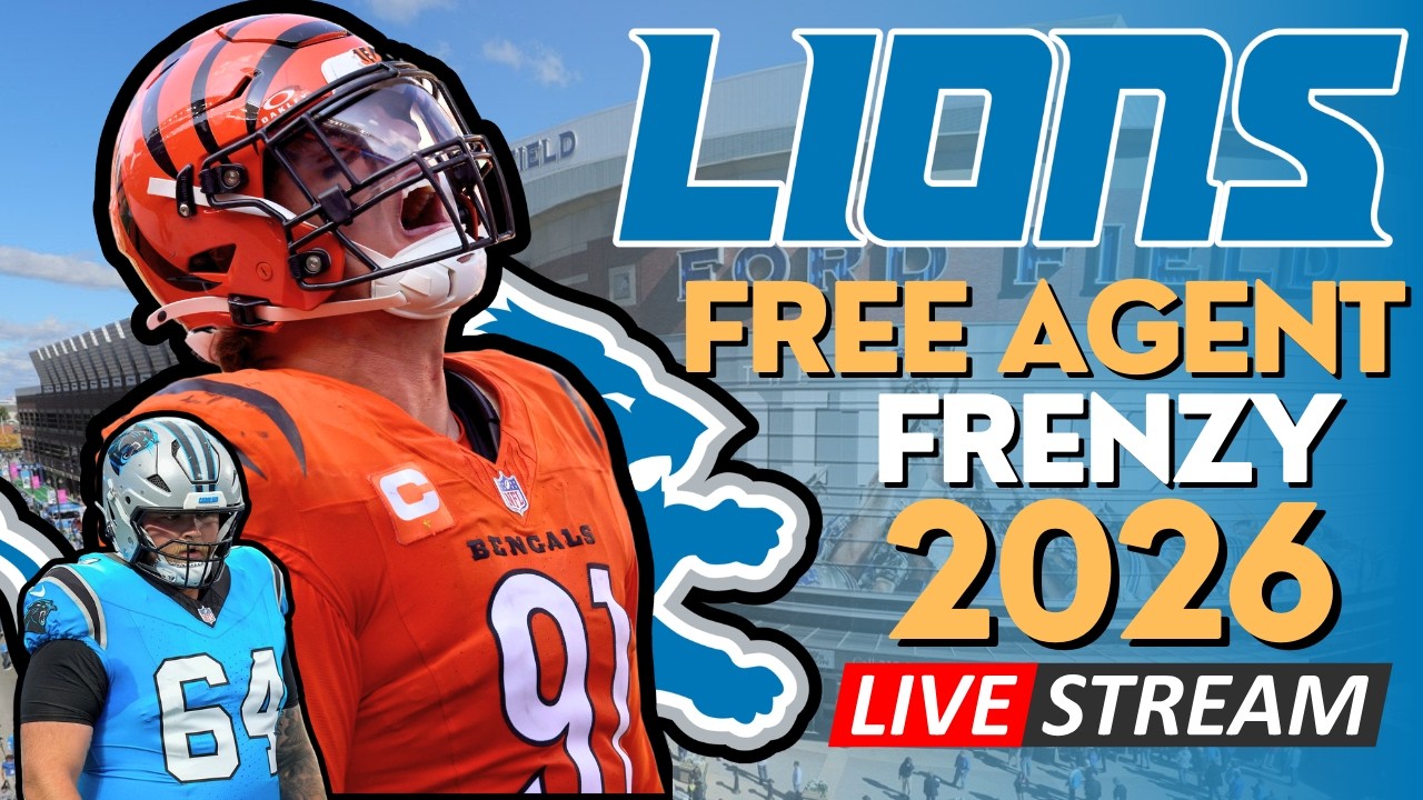 Detroit Lions 2026 FREE AGENT FRENZY!