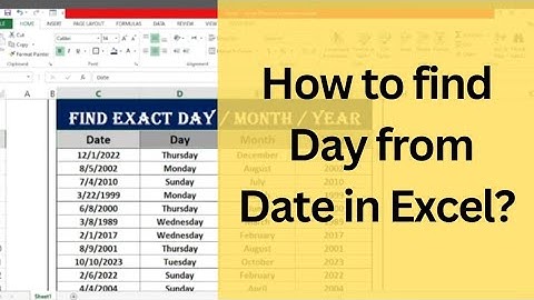 How to find Day from Date in MS Excel