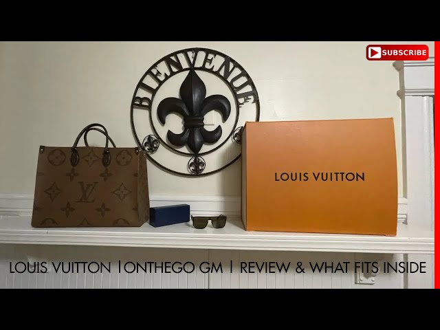 Unboxing LOUIS VUITTON ONTHEGO tote GM Giant reverse Monogram 