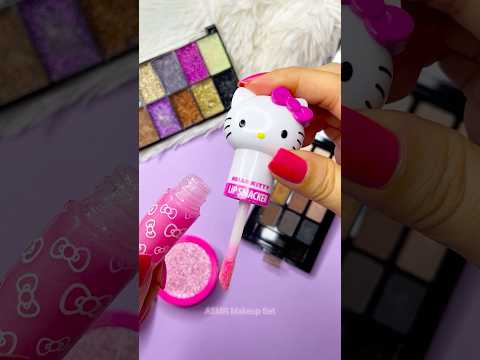 ASMR Makeup Set Fast Satisfying with Unboxing & Review Pink Sounds Video cute gloss