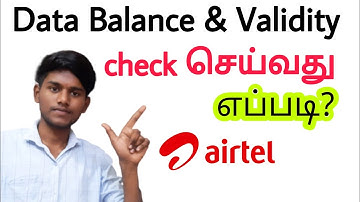 how to check airtel data balance in tamil / how to check airtel validity in tamil