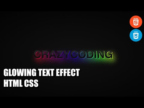 Glowing Text Typography Effects | CSS Tutorial | How to make Glowing Effect?